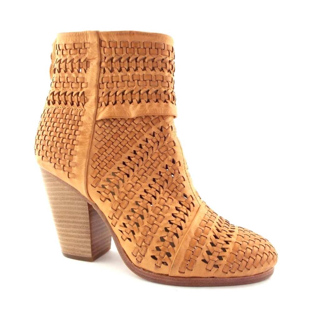 RAG & BONE Leather Newbury Bootie Boot Tan/Lt.Brown sz 11